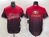 Men's San Francisco 49ers Team Big Logo Red Black With Patch Cool Base Stitched Baseball Jersey,baseball caps,new era cap wholesale,wholesale hats