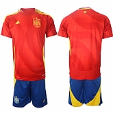 Men's Spain Team Blank 2024-25 Red Home Soccer Jersey Suit,baseball caps,new era cap wholesale,wholesale hats