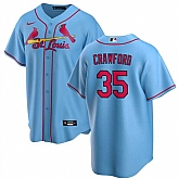 Men's St. Louis Cardinals #35 Brandon Crawford Blue Cool Base Stitched Baseball Jersey Dzhi,baseball caps,new era cap wholesale,wholesale hats