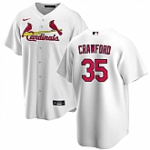 Men's St. Louis Cardinals #35 Brandon Crawford White Cool Base Stitched Baseball Jersey Dzhi,baseball caps,new era cap wholesale,wholesale hats