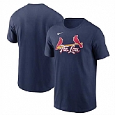 Men's St. Louis Cardinals Navy 2024 City Connect Wordmark T-Shirt,baseball caps,new era cap wholesale,wholesale hats