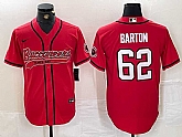 Men's Tampa Bay Buccaneers #62 Graham Barton Red Cool Base Stitched Baseball Jersey,baseball caps,new era cap wholesale,wholesale hats