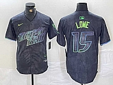 Men's Tampa Bay Rays #15 Josh Lowe Charcoal 2024 City Connect Limited Stitched Jersey,baseball caps,new era cap wholesale,wholesale hats