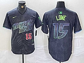 Men's Tampa Bay Rays #15 Josh Lowe Number Charcoal 2024 City Connect Limited Stitched Jerseys,baseball caps,new era cap wholesale,wholesale hats