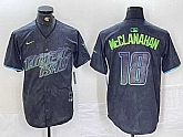 Men's Tampa Bay Rays #18 Shane McClanahan Charcoal 2024 City Connect Limited Stitched Jersey,baseball caps,new era cap wholesale,wholesale hats