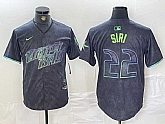 Men's Tampa Bay Rays #22 Jose Siri Charcoal 2024 City Connect Limited Stitched Jersey,baseball caps,new era cap wholesale,wholesale hats