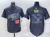 Men's Tampa Bay Rays #22 Jose Siri Number Charcoal 2024 City Connect Limited Stitched Jerseys,baseball caps,new era cap wholesale,wholesale hats