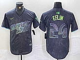 Men's Tampa Bay Rays #24 Zach Eflin Charcoal 2024 City Connect Limited Cool Base Jersey,baseball caps,new era cap wholesale,wholesale hats