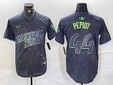 Men's Tampa Bay Rays #44 Ryan Pepiot Charcoal 2024 City Connect Limited Cool Base Jersey,baseball caps,new era cap wholesale,wholesale hats