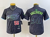 Men's Tampa Bay Rays #56 Randy Arozarena Number Charcoal 2024 City Connect Limited Stitched Jerseys,baseball caps,new era cap wholesale,wholesale hats