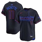 Men's Toronto Blue Jays #11 Bo Bichette Black 2024 City Connect Limited Stitched Baseball Jersey Dzhi,baseball caps,new era cap wholesale,wholesale hats