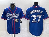 Men's Toronto Blue Jays #27 Vladimir Guerrero Jr Blue Cool Base Stitched Baseball Jerseys,baseball caps,new era cap wholesale,wholesale hats