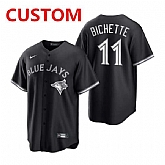 Men's Toronto Blue Jays Custom Black Stitched MLB Cool Base Nike Jersey,baseball caps,new era cap wholesale,wholesale hats