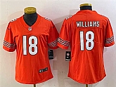 Women's Chicago Bears #18 Caleb Williams Orange 2024 Draft Vapor Stitched Jersey,baseball caps,new era cap wholesale,wholesale hats