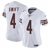 Women's Chicago Bears #4 D'Andre Swift White 2024 Vapor Stitched Jersey Dzhi,baseball caps,new era cap wholesale,wholesale hats