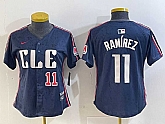 Women's Cleveland Guardians #11 Jose Ramirez Number Navy 2024 City Connect Limited Stitched Jerseys,baseball caps,new era cap wholesale,wholesale hats