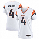 Women's Denver Broncos #4 Zach Wilson White 2024 Stitched Jersey Dzhi,baseball caps,new era cap wholesale,wholesale hats