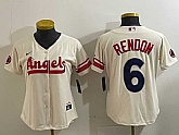 Women's Los Angeles Angels #6 Anthony Rendon Cream 2022 City Connect Cool Base Stitched Jersey,baseball caps,new era cap wholesale,wholesale hats