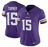 Women's Minnesota Vikings #15 Dallas Turner Purple 2024 Draft Vapor Stitched Jersey Dzhi,baseball caps,new era cap wholesale,wholesale hats