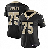 Women's New Orleans Saints #75 Taliese Fuaga Black 2024 Draft Vapor Stitched Game Jersey Dzhi,baseball caps,new era cap wholesale,wholesale hats