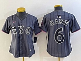 Women's New York Mets #6 Starling Marte Gray 2024 City Connect Cool Base Stitched Jersey,baseball caps,new era cap wholesale,wholesale hats