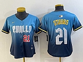 Women's Philadelphia Phillies #21 Garrett Stubbs Blue 2024 City Connect Limited Stitched Jerseys,baseball caps,new era cap wholesale,wholesale hats