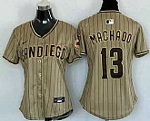 Women's San Diego Padres #13 Manny Machado Khaki Limited Cool Base Jersey,baseball caps,new era cap wholesale,wholesale hats