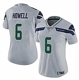 Women's Seattle Seahawks #6 Sam Howell Gray Vapor Limited Stitched Jersey Dzhi,baseball caps,new era cap wholesale,wholesale hats