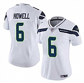 Women's Seattle Seahawks #6 Sam Howell White Vapor Limited Stitched Jersey Dzhi,baseball caps,new era cap wholesale,wholesale hats