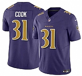 Youth Baltimore Ravens #31 Dalvin Cook Purple 2024 F.U.S.E. Color Rush Stitched Jersey Dzhi,baseball caps,new era cap wholesale,wholesale hats