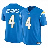 Youth Los Angeles Chargers #4 Gus Edwards Light Blue 2024 F.U.S.E. Vapor Untouchable Limited Stitched Jersey Dzhi,baseball caps,new era cap wholesale,wholesale hats