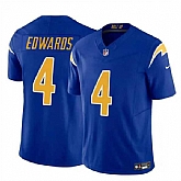 Youth Los Angeles Chargers #4 Gus Edwards Royal 2024 F.U.S.E. Vapor Untouchable Limited Stitched Jersey Dzhi,baseball caps,new era cap wholesale,wholesale hats