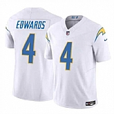 Youth Los Angeles Chargers #4 Gus Edwards White 2024 F.U.S.E. Vapor Untouchable Limited Stitched Jersey Dzhi,baseball caps,new era cap wholesale,wholesale hats