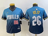 Youth Philadelphia Phillies #26 Chase Utley Blue 2024 City Connect Limited Stitched Jerseys,baseball caps,new era cap wholesale,wholesale hats