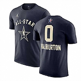 Men's 2024 All-Star #0 Tyrese Haliburton Navy T-Shirt,baseball caps,new era cap wholesale,wholesale hats