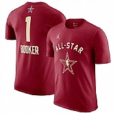 Men's 2024 All-Star #1 Devin Booker Crimson T-Shirt,baseball caps,new era cap wholesale,wholesale hats