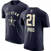 Men's 2024 All-Star #21 Joel Embiid Navy T-Shirt,baseball caps,new era cap wholesale,wholesale hats