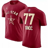 Men's 2024 All-Star #77 Luka  Crimson T-Shirt,baseball caps,new era cap wholesale,wholesale hats