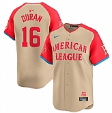 Men's American League #16 Jarren Duran Cream 2024 All-Star Limited Stitched Baseball Jersey,baseball caps,new era cap wholesale,wholesale hats