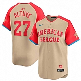 Men's American League #27 Jose Altuve Cream 2024 All-Star Limited Stitched Baseball Jersey,baseball caps,new era cap wholesale,wholesale hats