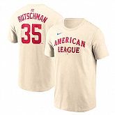 Men's American League #35 Adley Rutschman Cream 2024 All-Star Name & Number T-Shirt,baseball caps,new era cap wholesale,wholesale hats