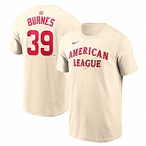 Men's American League #39 Corbin Burnes Cream 2024 All-Star Name & Number T-Shirt,baseball caps,new era cap wholesale,wholesale hats