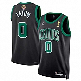 Men's Boston Celtics #0 Jayson Tatum Black 2024 Finals Champions Statement Edition Stitched Baseball Jersey Dzhi,baseball caps,new era cap wholesale,wholesale hats