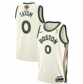 Men's Boston Celtics #0 Jayson Tatum White 2024 Finals Champions City Edition Stitched Basketball Jersey Dzhi,baseball caps,new era cap wholesale,wholesale hats