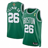 Men's Boston Celtics #26 Xavier Tillman Sr. Kelly Green 2024 Finals Champions Icon Edition Stitched Basketball Jersey,baseball caps,new era cap wholesale,wholesale hats