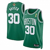 Men's Boston Celtics #30 Sam Hauser Kelly Green 2024 Finals Champions Icon Edition Stitched Basketball Jersey Dzhi,baseball caps,new era cap wholesale,wholesale hats