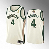 Men's Boston Celtics #4 Jrue Holiday 2024 Finals Champions City Edition Stitched Basketball Jersey Dzhi,baseball caps,new era cap wholesale,wholesale hats