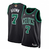 Men's Boston Celtics #7 Jaylen Brown Black 2024 Finals Statement Edition Stitched Basketball Jersey Dzhi,baseball caps,new era cap wholesale,wholesale hats