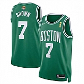 Men's Boston Celtics #7 Jaylen Brown Green 2024 Finals Champions Icon Edition Stitched Basketball Jersey Dzhi,baseball caps,new era cap wholesale,wholesale hats