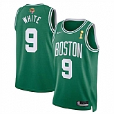 Men's Boston Celtics #9 Derrick White Kelly Green 2024 Finals Champions Icon Edition Stitched Basketball Jersey Dzhi,baseball caps,new era cap wholesale,wholesale hats